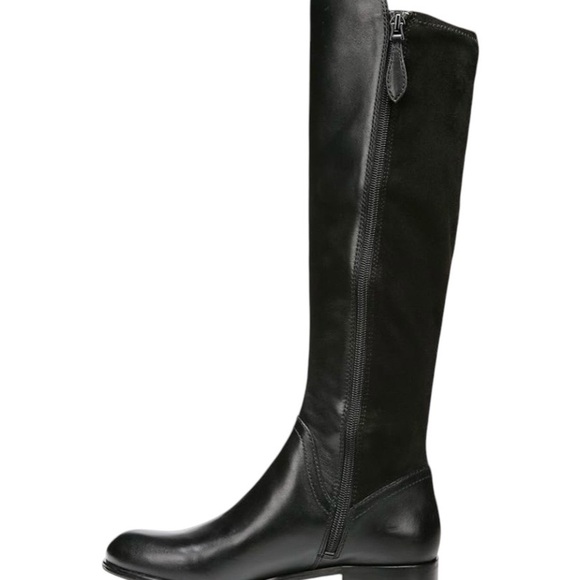 NIB Franco Sarto Women's L-Maleni Black Leather and Fabric Stretch Boot -Size 7M - Picture 5 of 10
